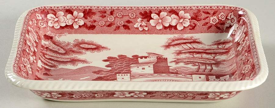 Tower Pink (Older Backstamp) 7" Rectangular Sweet Meat by Spode-1