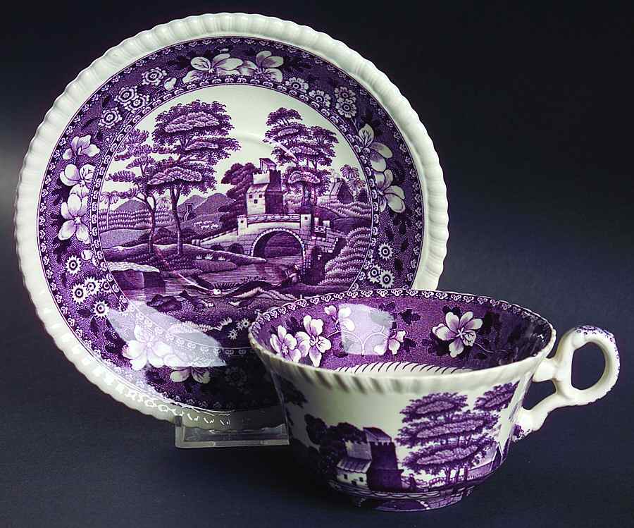 Tower Purple Breakfast Cup & Saucer Set by Spode-1