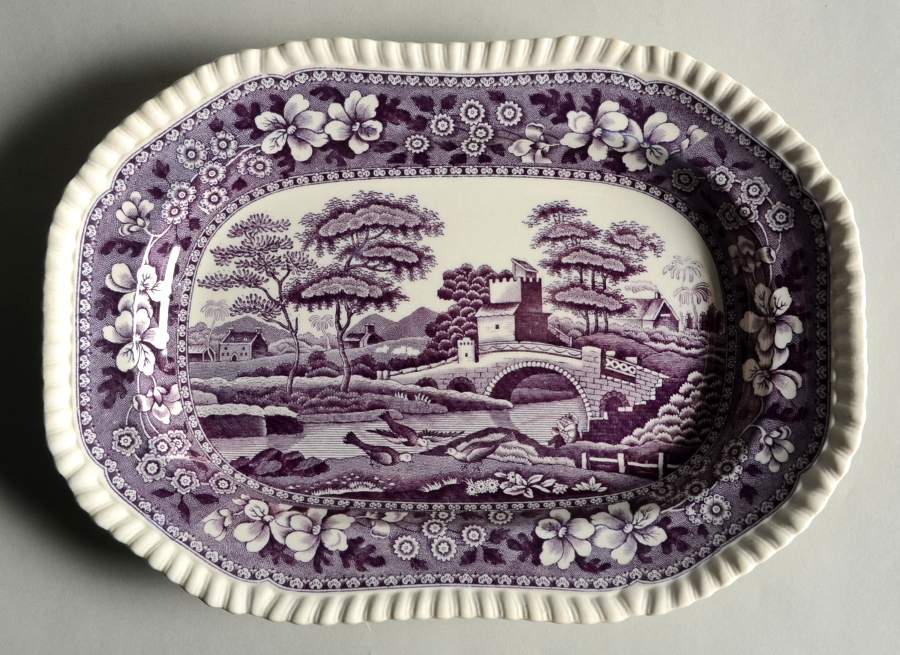 Tower Purple 10" Oval Serving Platter by Spode-1
