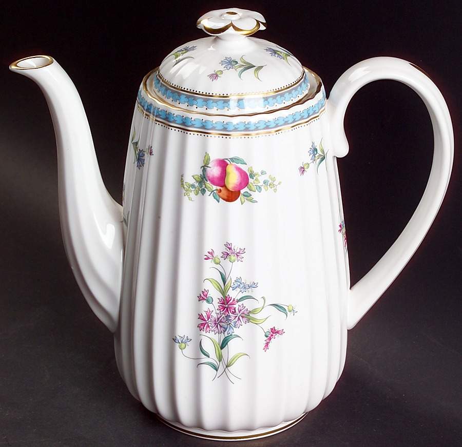 Trapnell Sprays  (ENGLAND) Coffee Pot & Lid by Spode-1