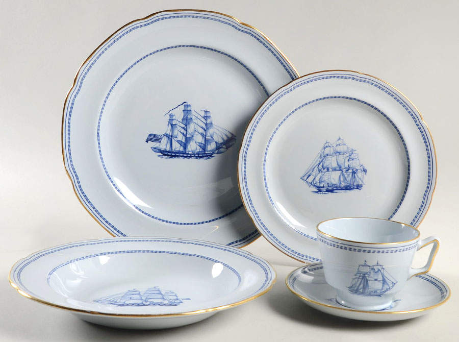 Trade Winds Blue 40 Piece Estate Set by Spode-1