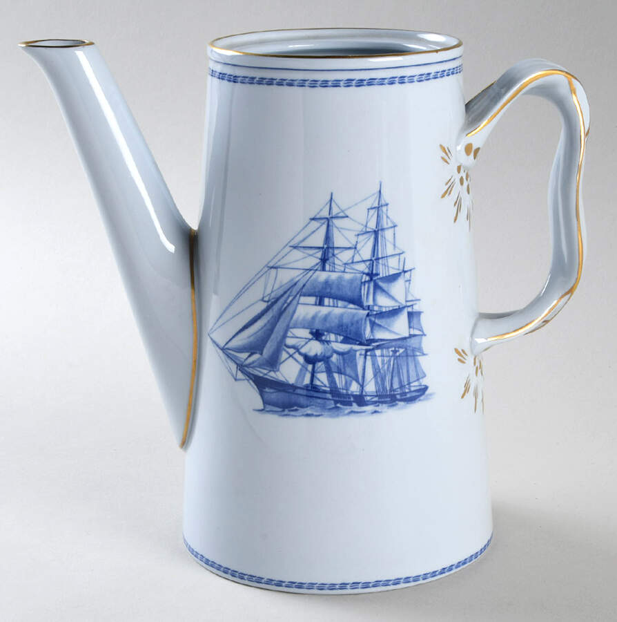 Trade Winds Blue Coffee Pot No Lid by Spode-1