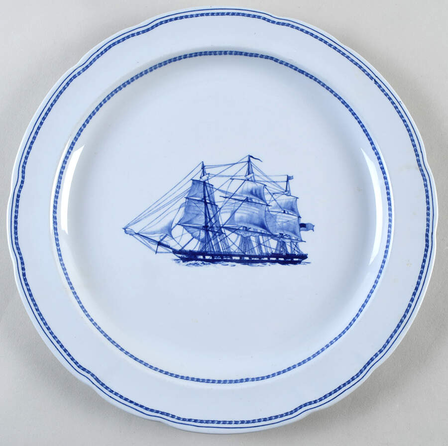 Trade Winds Blue 12" Chop Plate (Round Platter) by Spode-1