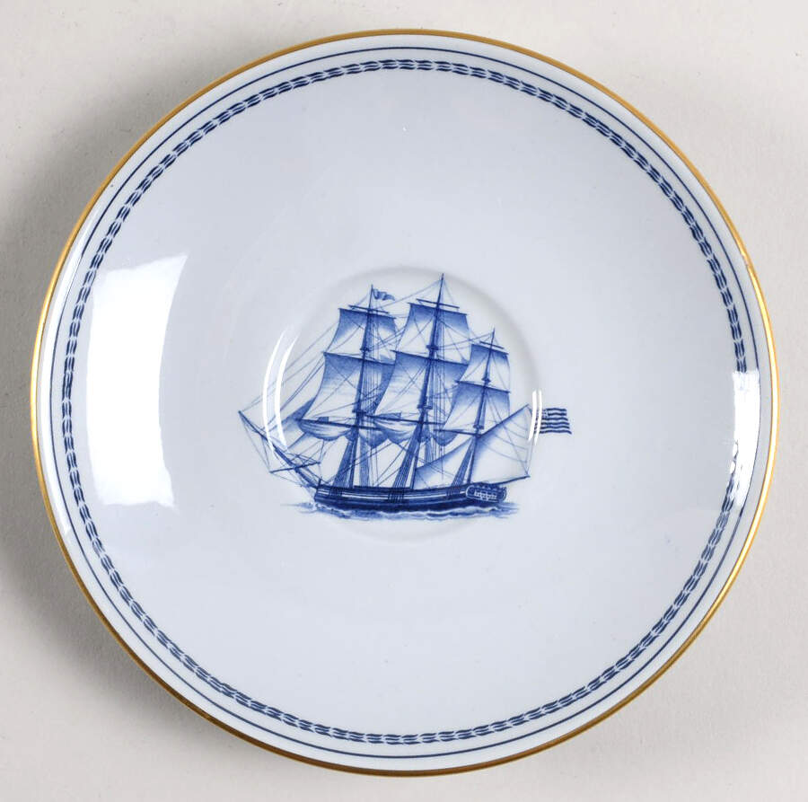 Trade Winds Blue Saucer for Oversized London Shape Cup by Spode-1