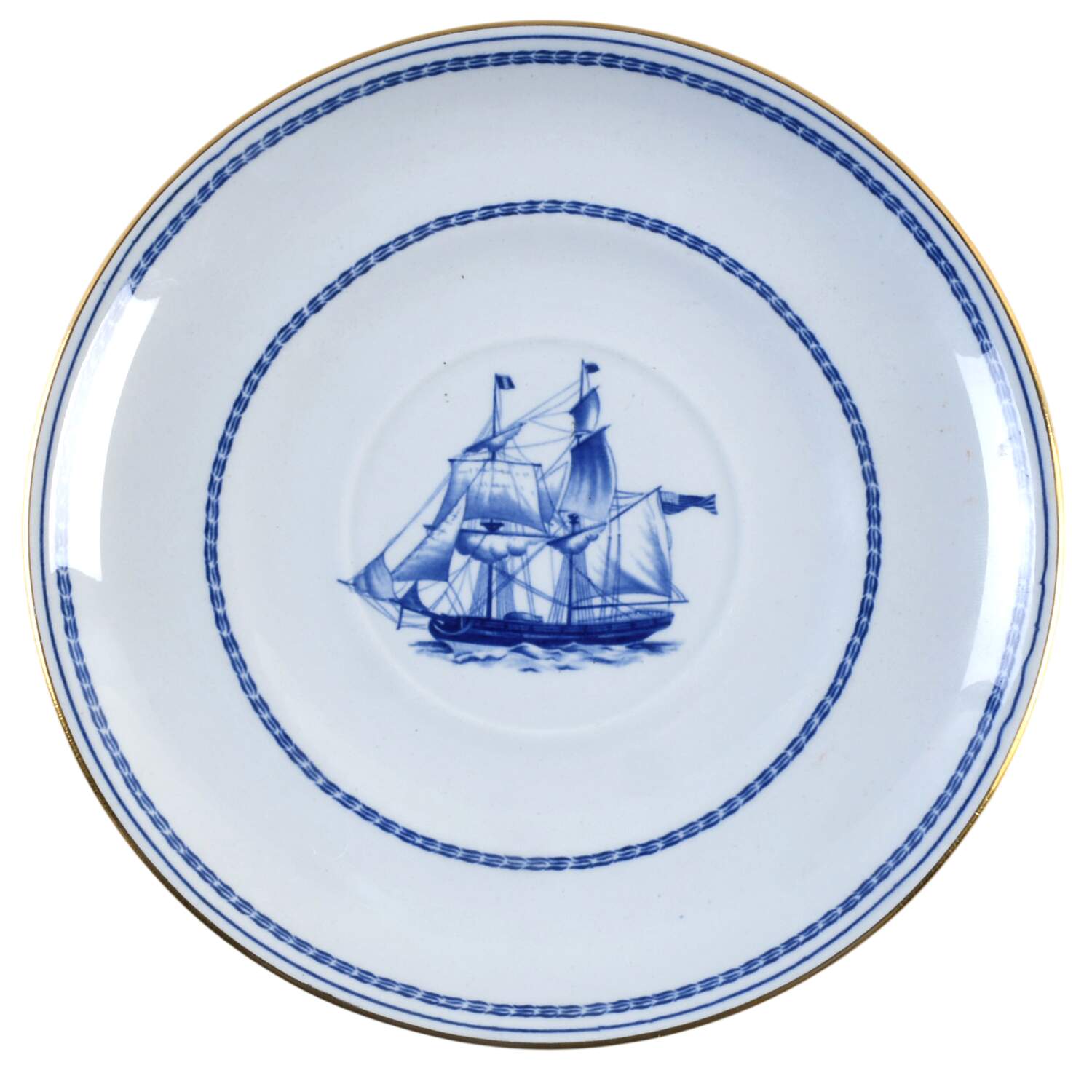Trade Winds Blue Saucer for Cream Soup Bowl by Spode-1