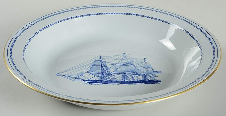 Trade Winds Blue 10" Round Vegetable Bowl by Spode-1