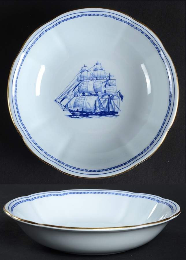 Trade Winds Blue Coupe Cereal Bowl by Spode-1