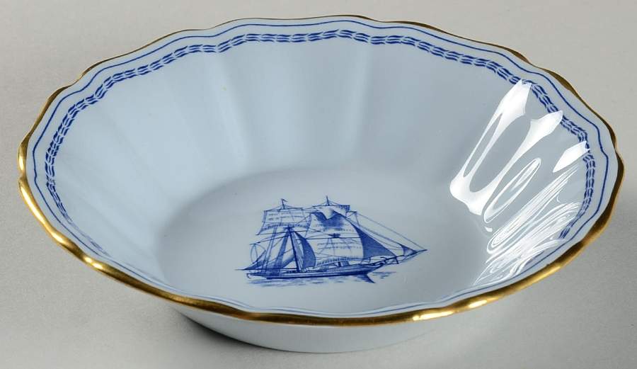 Trade Winds Blue Fruit/Dessert (Sauce) Bowl by Spode-1