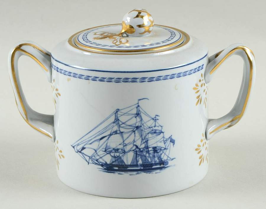 Trade Winds Blue Mini Sugar Bowl & Lid by Spode-1