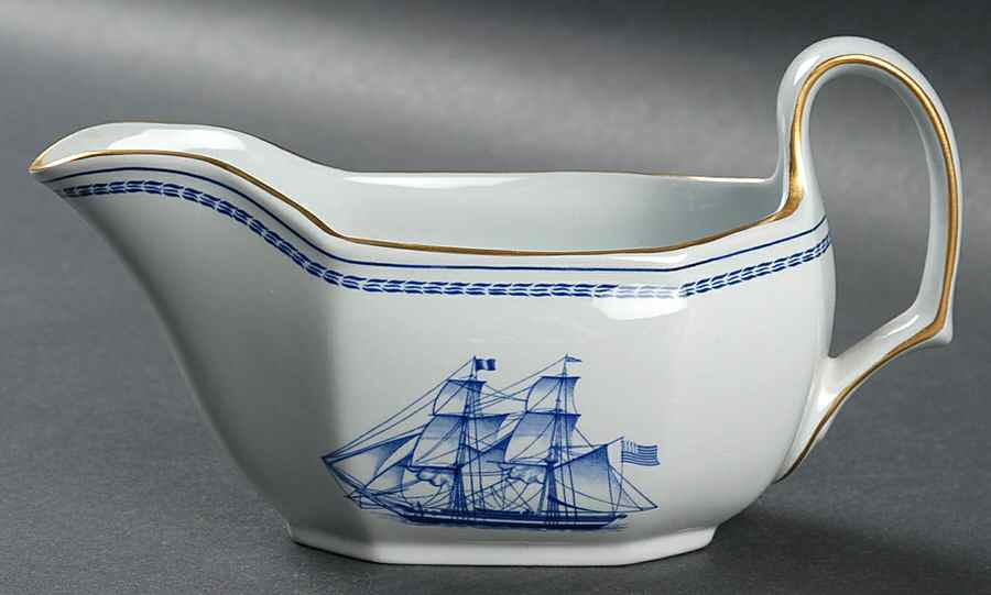 Trade Winds Blue Gravy Boat by Spode-1