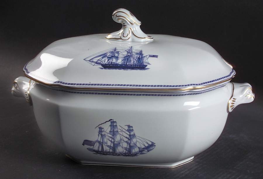 Trade Winds Blue Oval Tureen & Lid by Spode-1