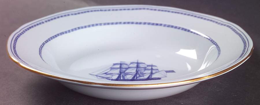 Trade Winds Blue Rim Soup Bowl by Spode-1