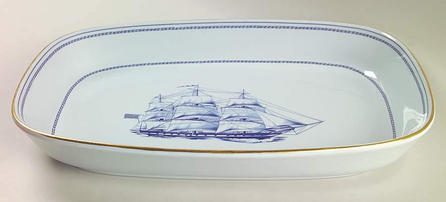 Trade Winds Blue Oven-to-Table Roaster by Spode-1