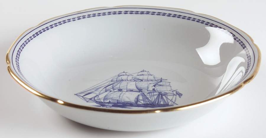 Trade Winds Blue Coupe Cereal Bowl by Spode-1