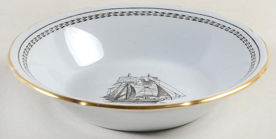 Trade Winds Black Fruit/Dessert (Sauce) Bowl by Spode-1