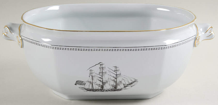 Trade Winds Black Tureen No Lid by Spode-1
