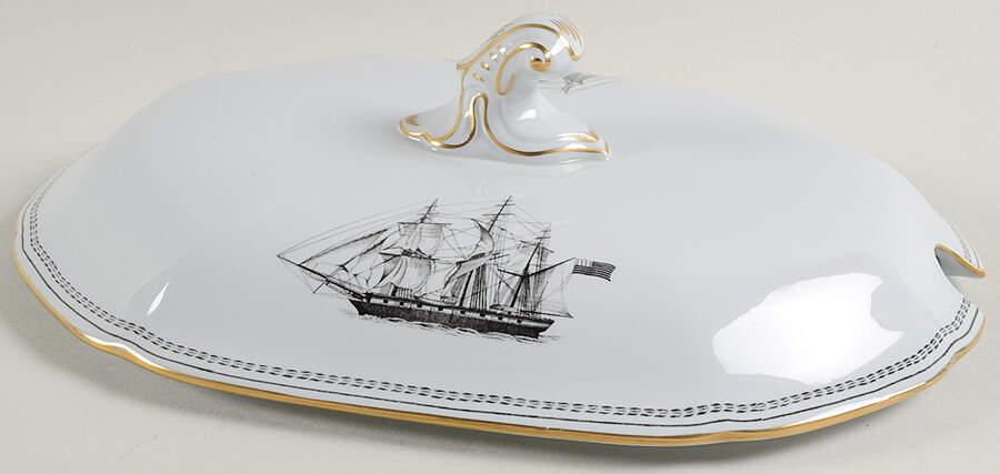 Trade Winds Black Lid for Tureen by Spode-1