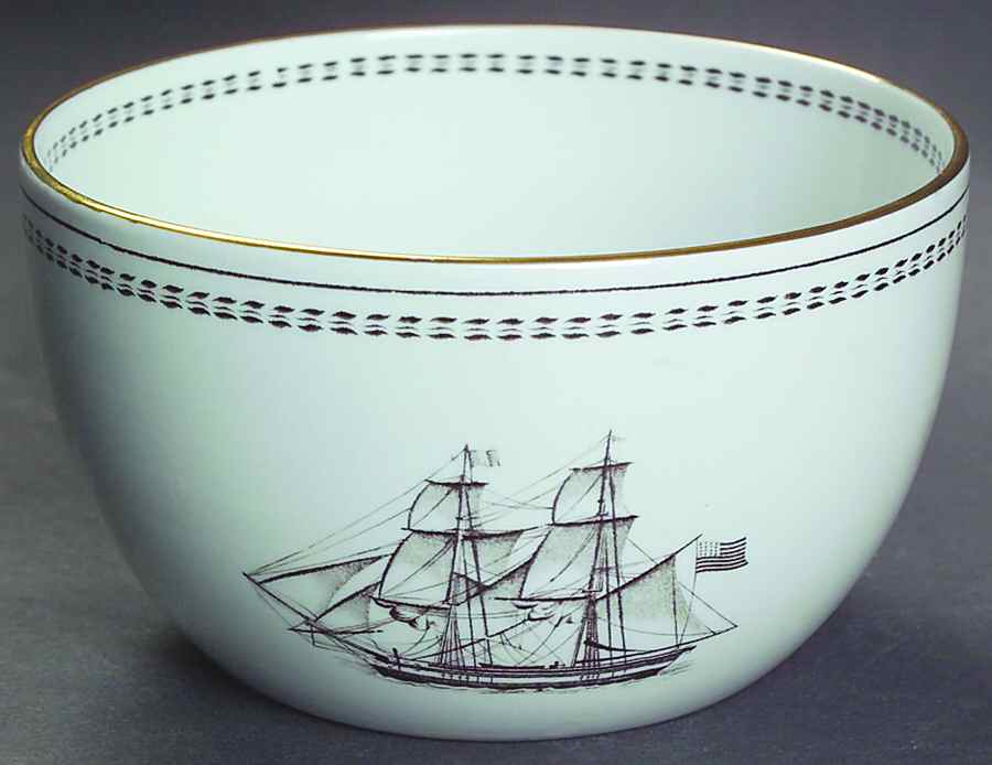 Trade Winds Black Open Rice/Sugar Bowl by Spode-1