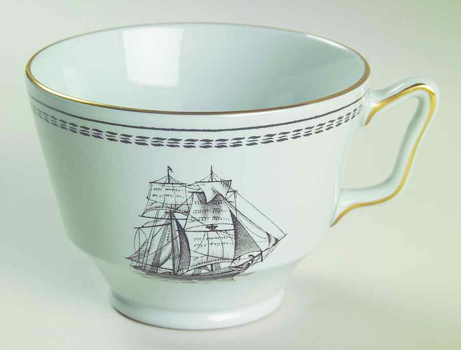 Trade Winds Black London Shape Footed Cup by Spode-1