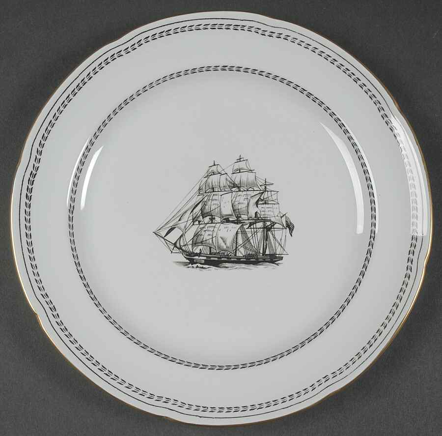 Trade Winds Black Salad Plate by Spode-1