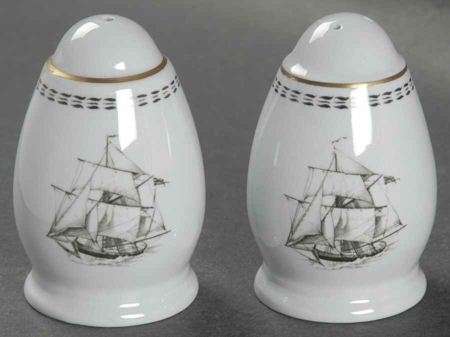 Trade Winds Black Salt & Pepper Set by Spode-1