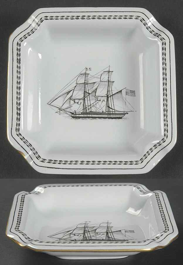 Trade Winds Black Small Ashtray by Spode-1