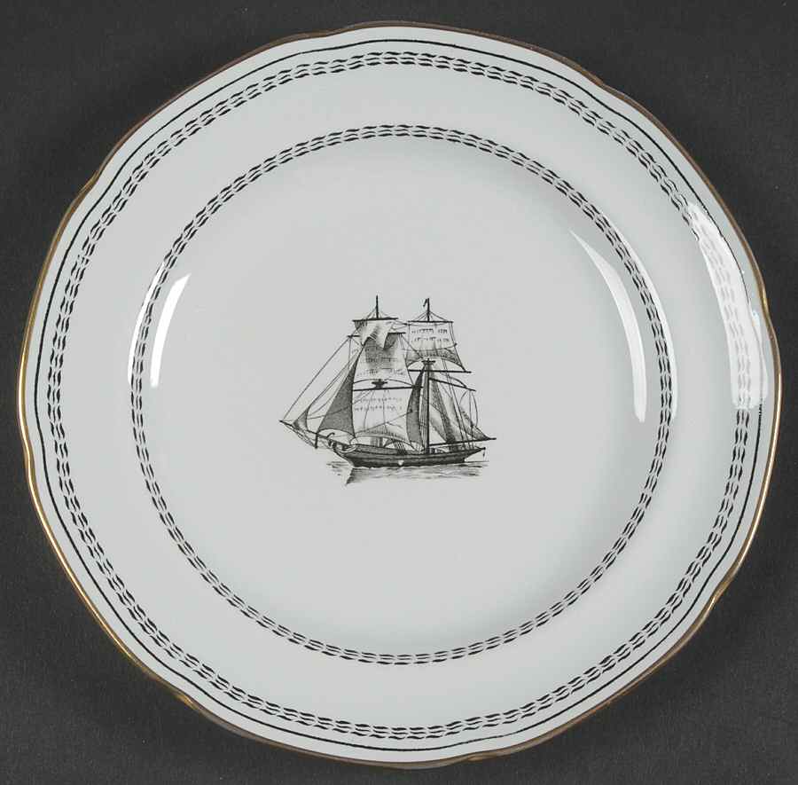 Trade Winds Black Bread & Butter Plate by Spode-1
