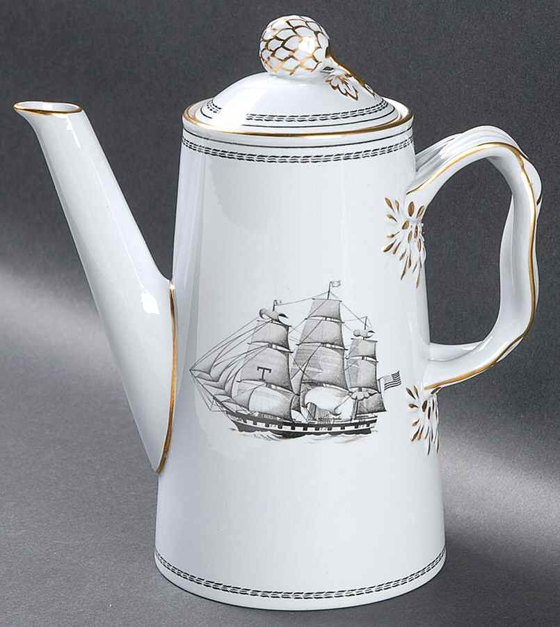 Trade Winds Black Small Coffee Pot & Lid by Spode-1
