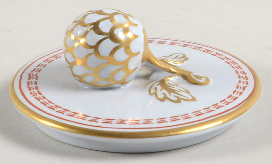Trade Winds Red (Gold Trim) Lid for Sugar Bowl by Spode-1