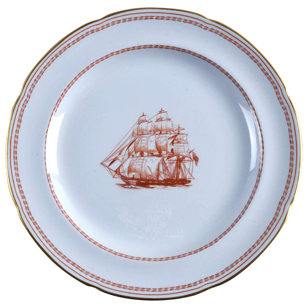 Trade Winds Red (Gold Trim) Salad Plate by Spode-1