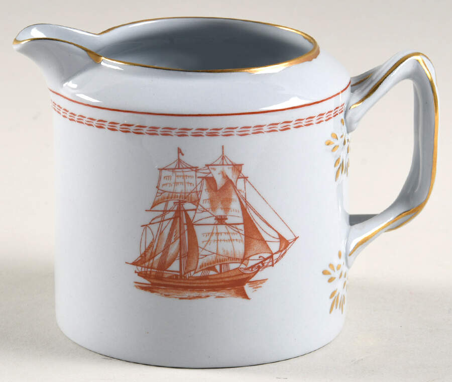 Trade Winds Red (Gold Trim) Mini Creamer by Spode-1