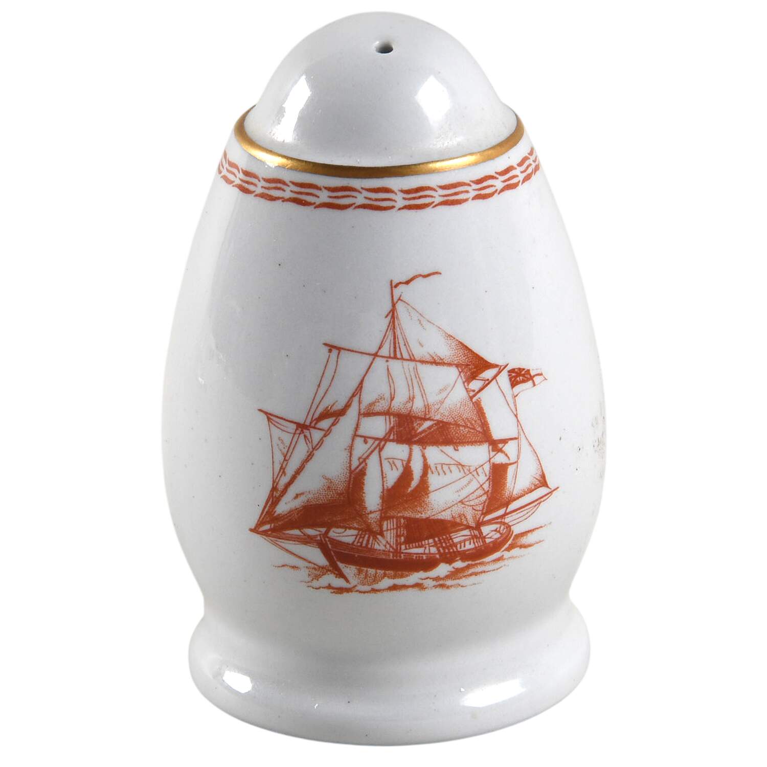 Trade Winds Red (Gold Trim) Pepper Shaker by Spode-1