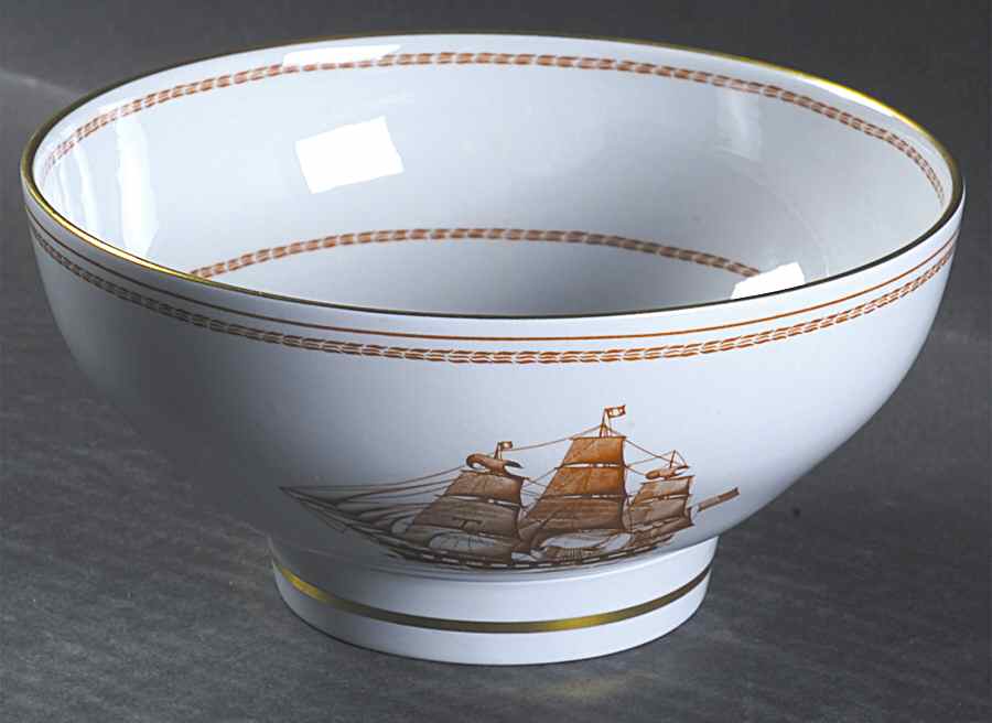 Trade Winds Red (Gold Trim) 7" Chinese Bowl by Spode-1