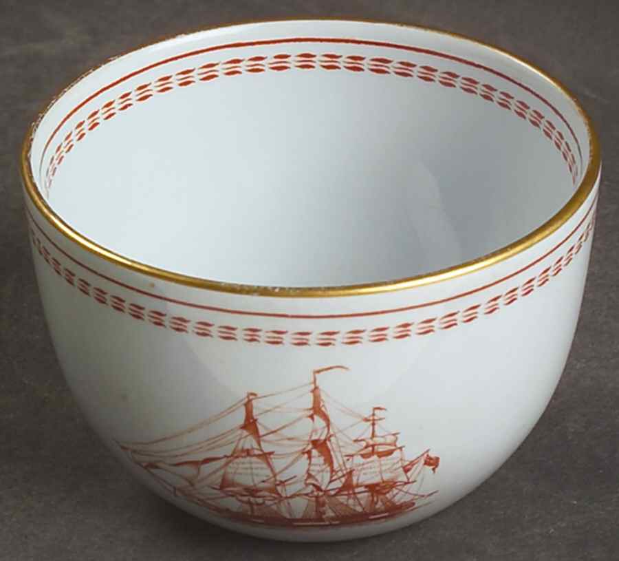 Trade Winds Red (Gold Trim) Mini Open Sugar Bowl by Spode-1