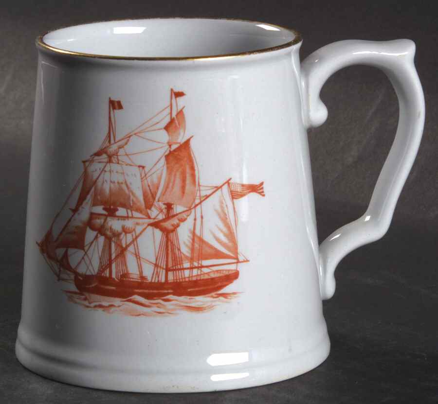 Trade Winds Red (Gold Trim) Mug by Spode-1