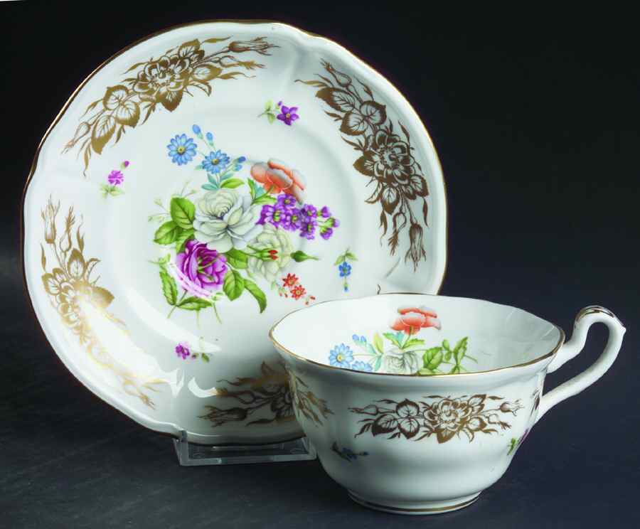 Tudor Flat Cup & Saucer Set by Spode-1