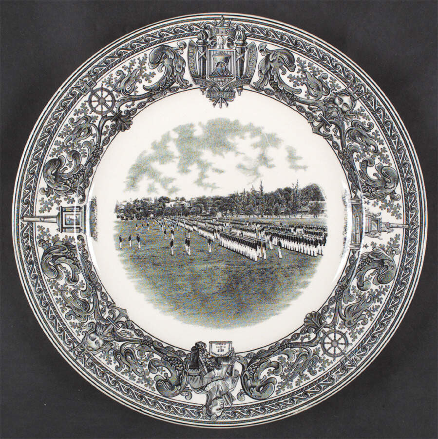 United States Naval Academy Black Dinner Plate by Spode-1