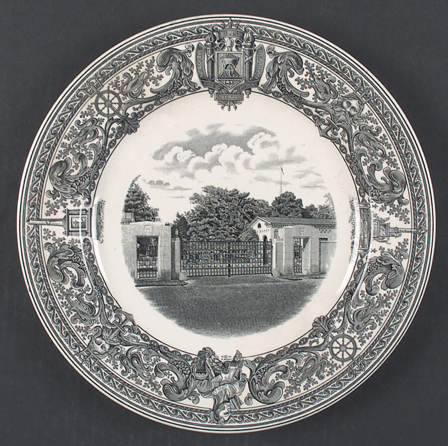 United States Naval Academy Black Dinner Plate by Spode-1