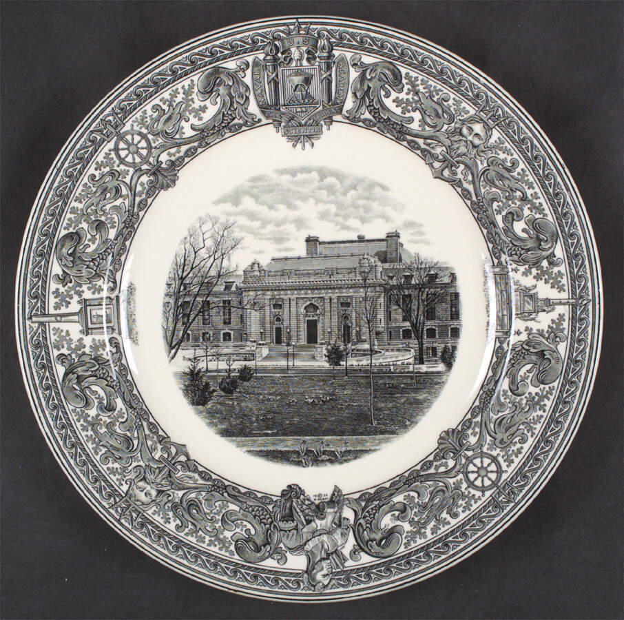 United States Naval Academy Black Dinner Plate by Spode-1