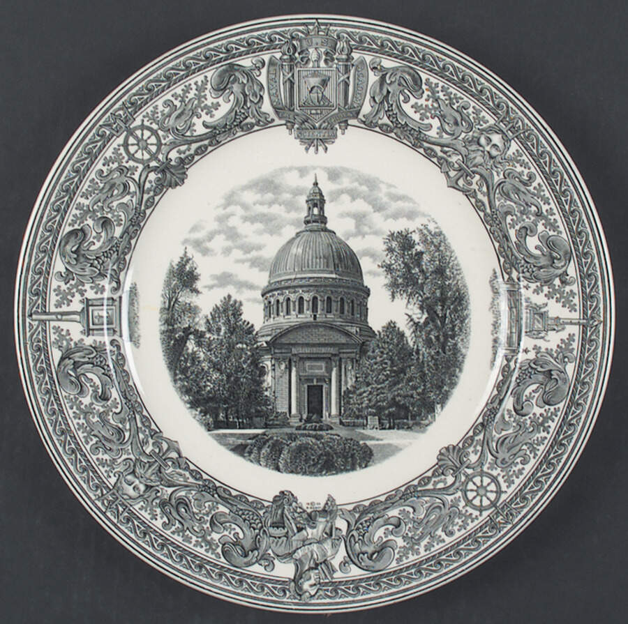 United States Naval Academy Black Dinner Plate by Spode-1