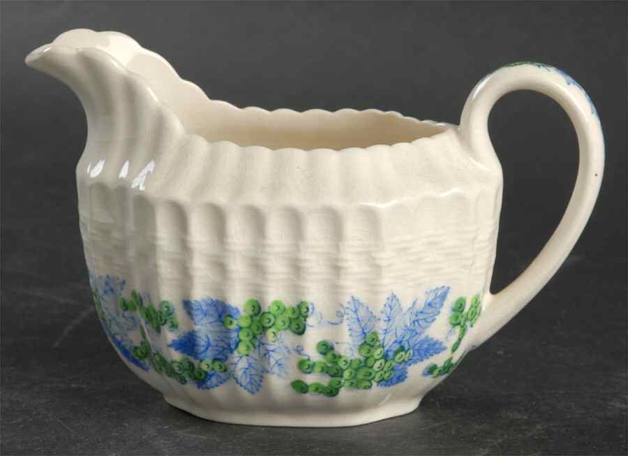 Valencia Blue Green (White Background) Mini Creamer by Spode-1