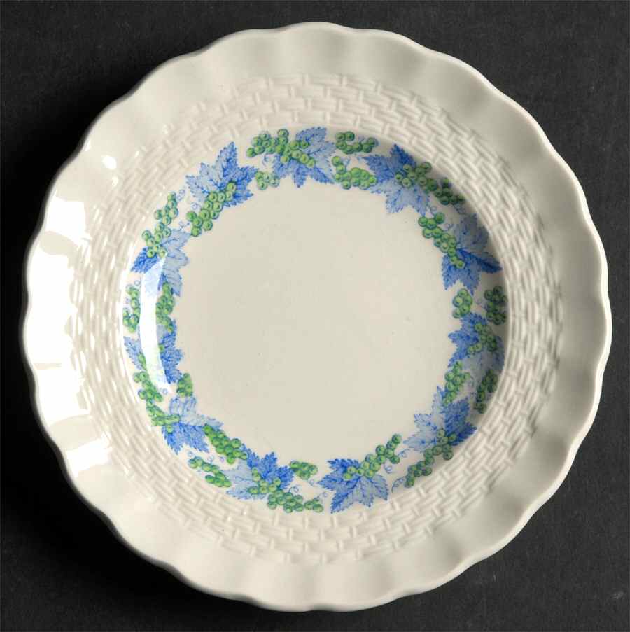 Valencia Blue Green (White Background) Small Bread & Butter Plate by Spode-1