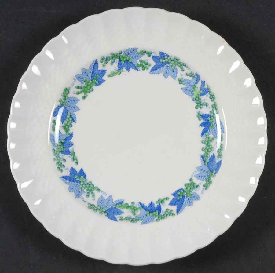 Valencia Blue Green (White Background) Luncheon Plate by Spode-1