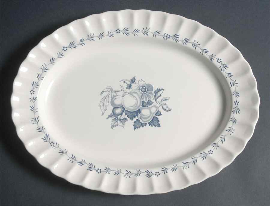 Victoria (Blue) 12" Oval Serving Platter by Spode-1