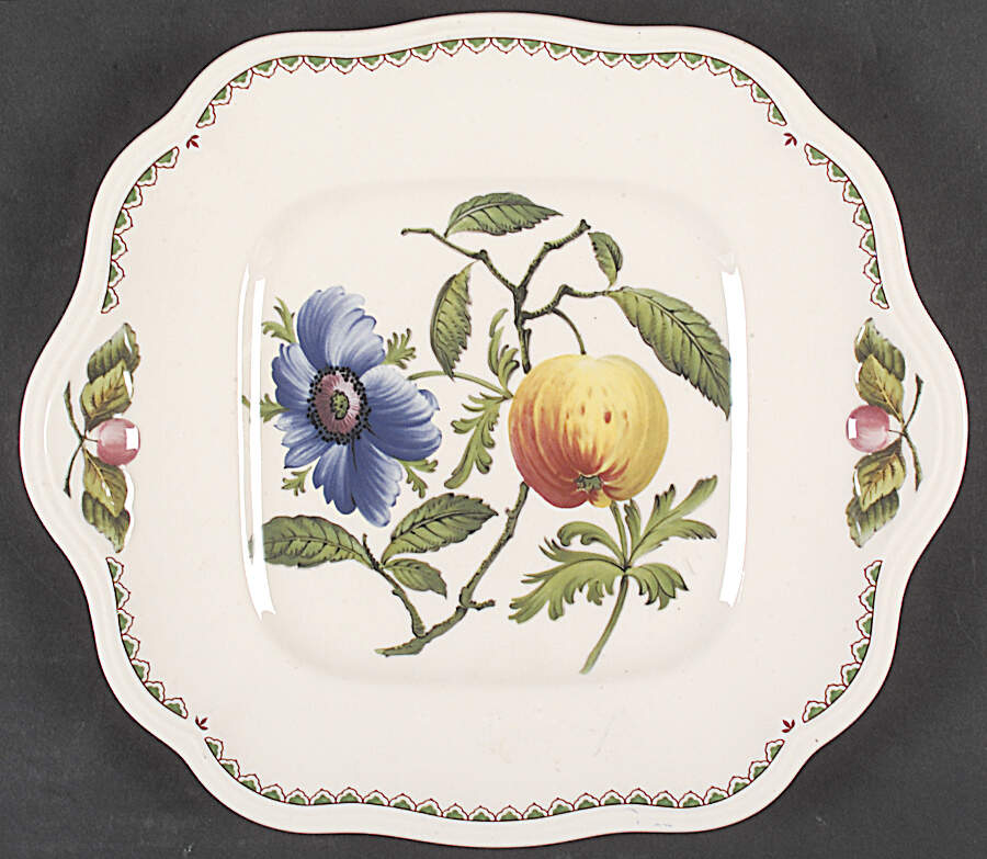 Victoria Square Handled Cake Plate by Spode-1