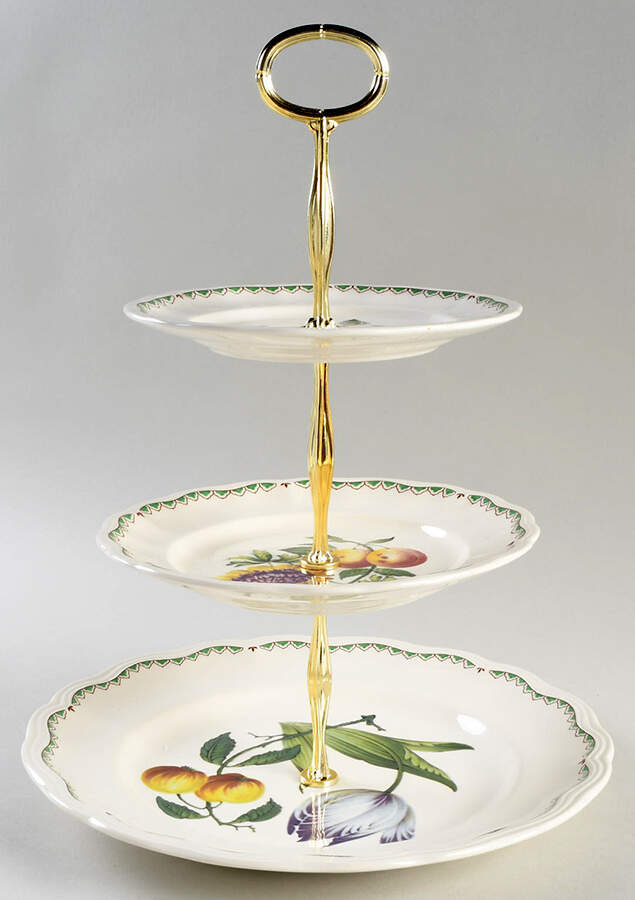 Victoria 13 7/8"-14 1/4" 3-Tiered Serving Tray(DP,SP,BB) HC by Spode-1