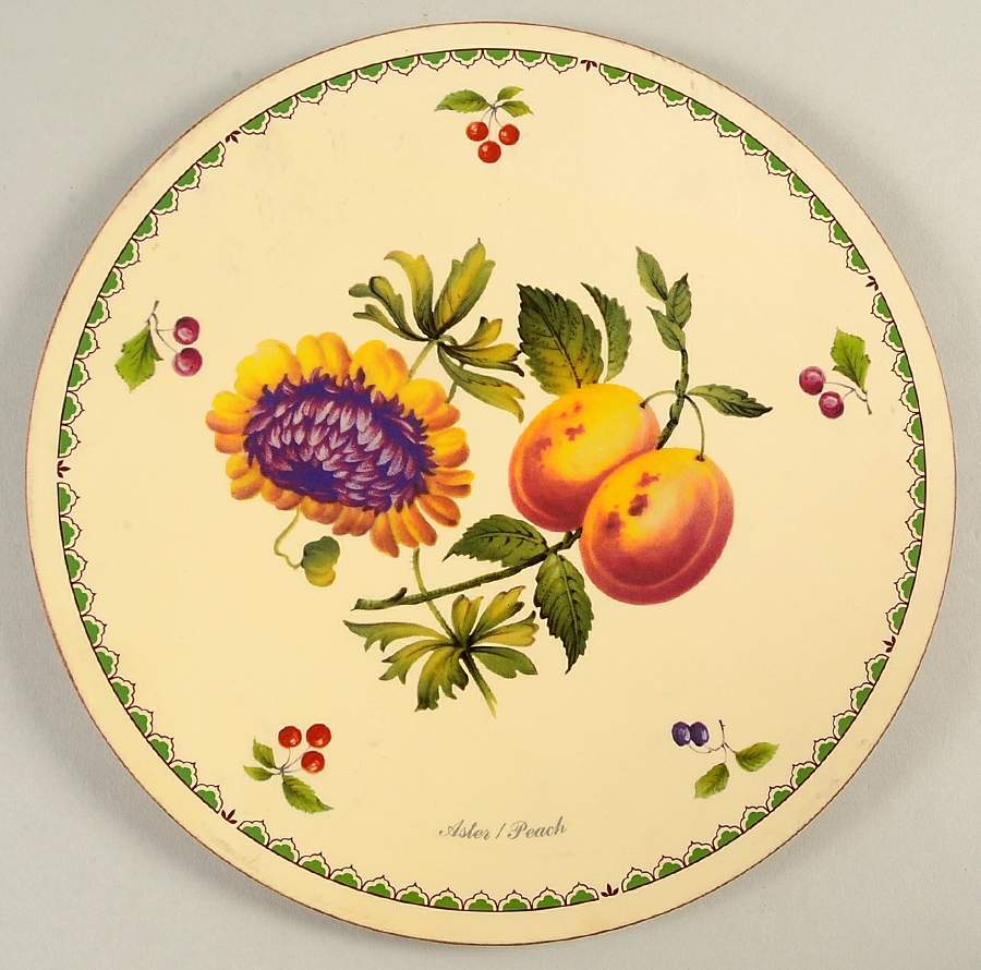 Victoria Round Cork Back Trivet by Spode-1