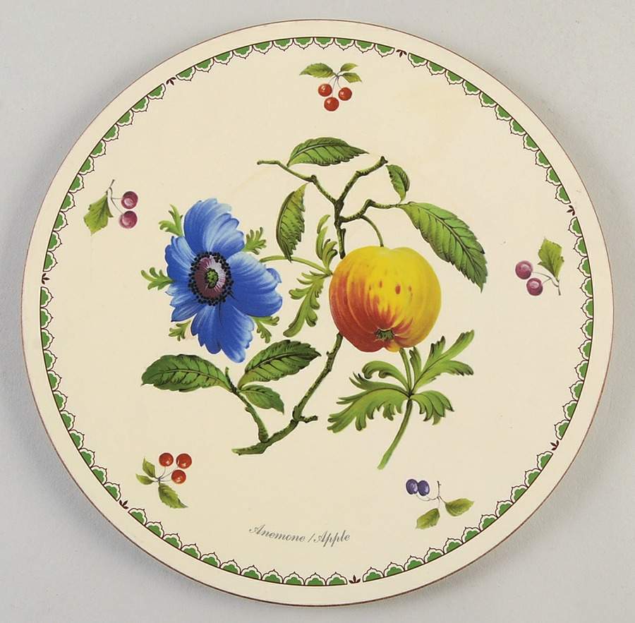 Victoria Round Cork Back Trivet by Spode-1