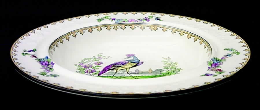 Vienna (Bird Center, Yellow, Smooth) Muffin Dish No Lid by Spode-1