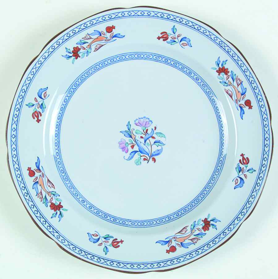 Virginia (Older, Blue Background) Dinner Plate by Spode-1